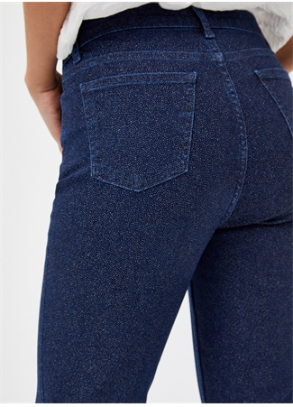 Faik Sönmez Normal Bel Dar Paça Dar İndigo Kadın Denim Pantolon U68475_4