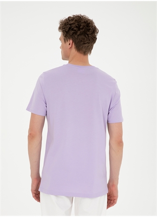 U.S. Polo Assn. Bisiklet Yaka Lila Erkek T-Shirt DORA_4