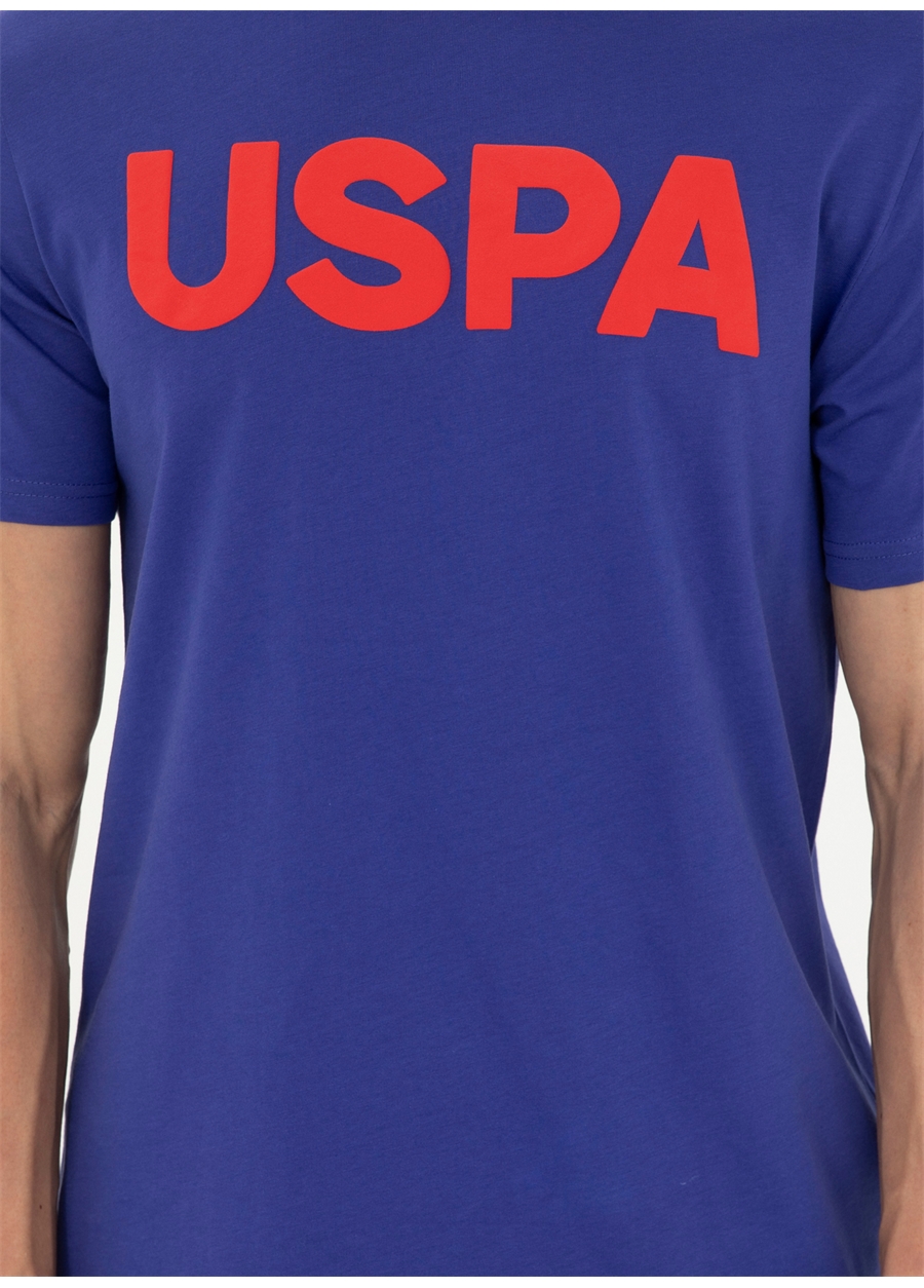 U.S. Polo Assn. Bisiklet Yaka Mavi Erkek T-Shirt GEARTIY024_5