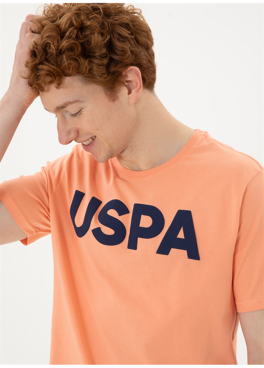 U.S. Polo Assn. Bisiklet Yaka Somon Erkek T-Shirt GEARTIY024_1