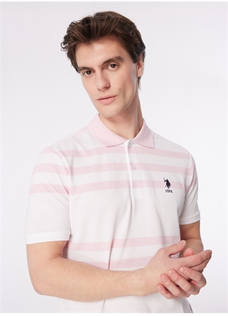 U.S. Polo Assn. Pembe Erkek Regular Fit Polo T-Shirt GODE_0