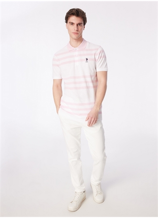 U.S. Polo Assn. Pembe Erkek Regular Fit Polo T-Shirt GODE_1