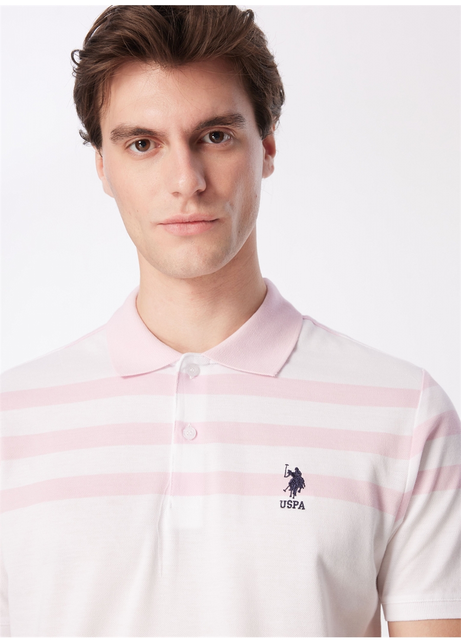 U.S. Polo Assn. Pembe Erkek Regular Fit Polo T-Shirt GODE_2