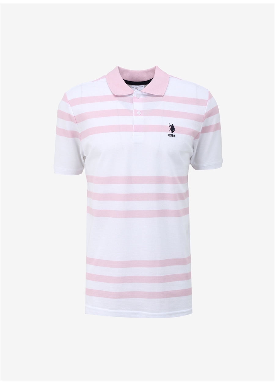 U.S. Polo Assn. Pembe Erkek Regular Fit Polo T-Shirt GODE_5