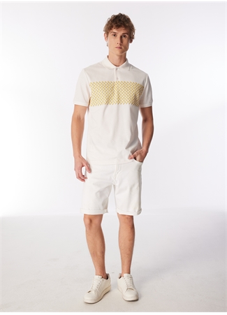 U.S. Polo Assn. Ekru Erkek Regular Fit Polo T-Shirt GANJA_1