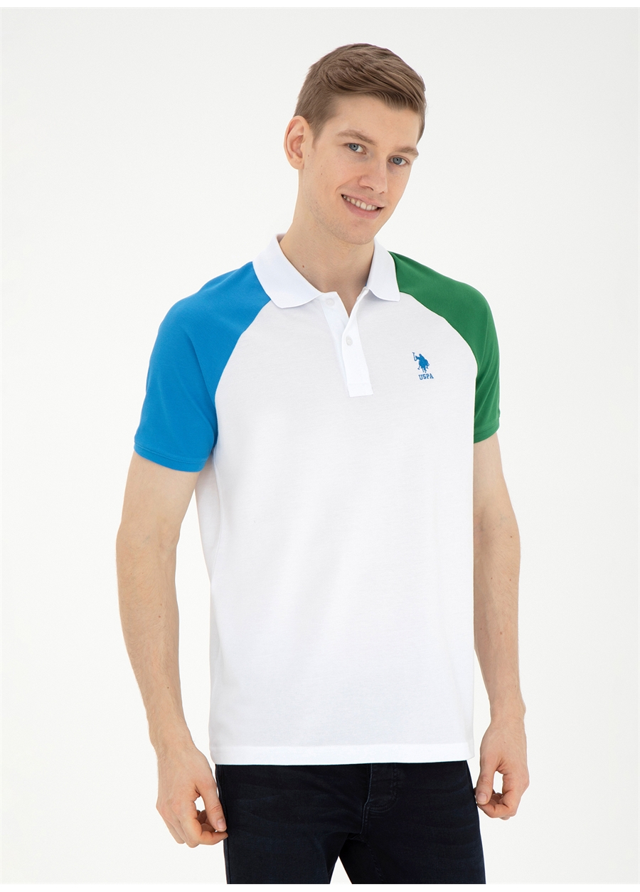 U.S. Polo Assn. Beyaz Erkek Regular Fit Polo T-Shirt GARDNER_1