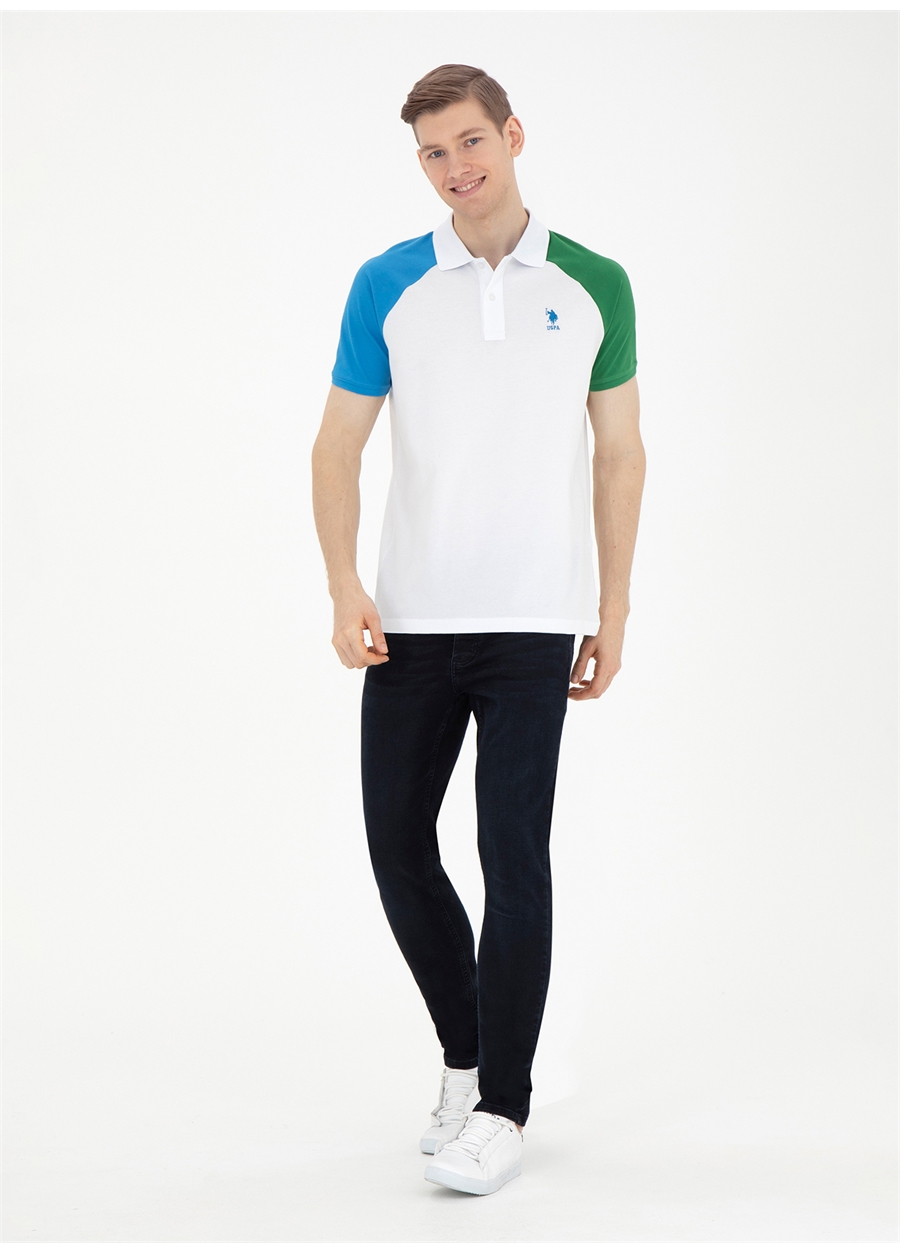 U.S. Polo Assn. Beyaz Erkek Regular Fit Polo T-Shirt GARDNER_2