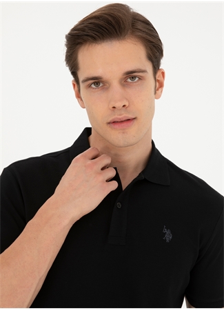 U.S. Polo Assn. Siyah Erkek Slim Fit Polo T-Shirt GTP04IY024_1