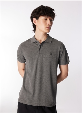 U.S. Polo Assn. Antrasit Melanj Erkek Slim Fit Polo T-Shirt GTP04IY024_2