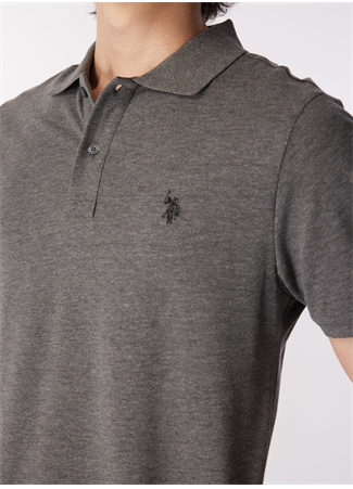 U.S. Polo Assn. Antrasit Melanj Erkek Slim Fit Polo T-Shirt GTP04IY024_3