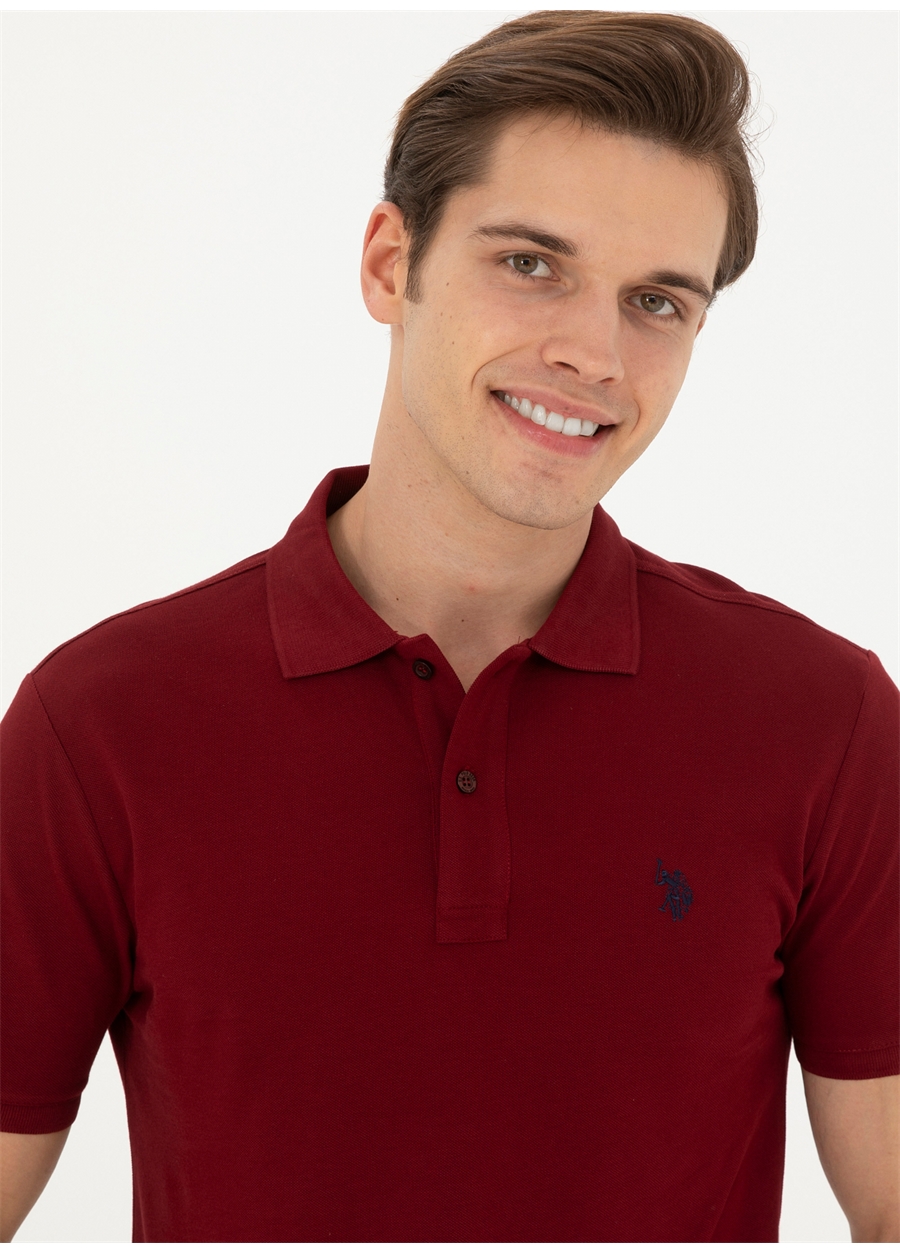 U.S. Polo Assn. Bordo Erkek Slim Fit Polo T-Shirt GTP04IY024_1