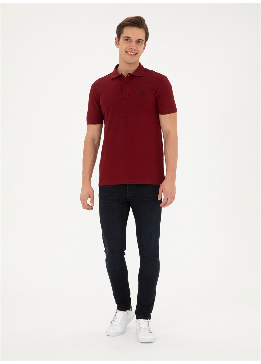 U.S. Polo Assn. Bordo Erkek Slim Fit Polo T-Shirt GTP04IY024_3