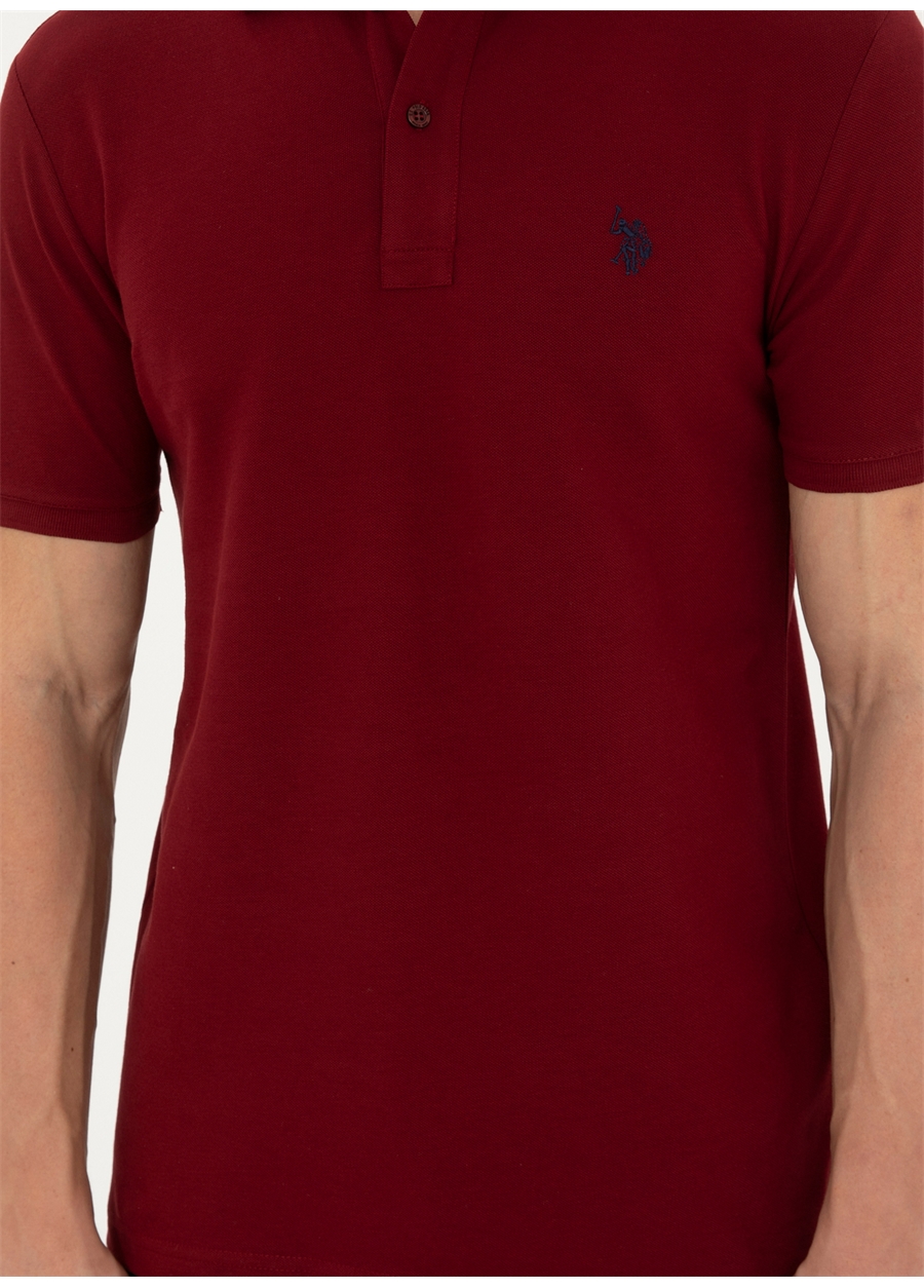 U.S. Polo Assn. Bordo Erkek Slim Fit Polo T-Shirt GTP04IY024_5