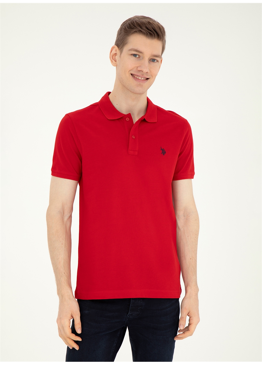 U.S. Polo Assn. Kırmızı Erkek Slim Fit Polo T-Shirt GTP04IY024_1