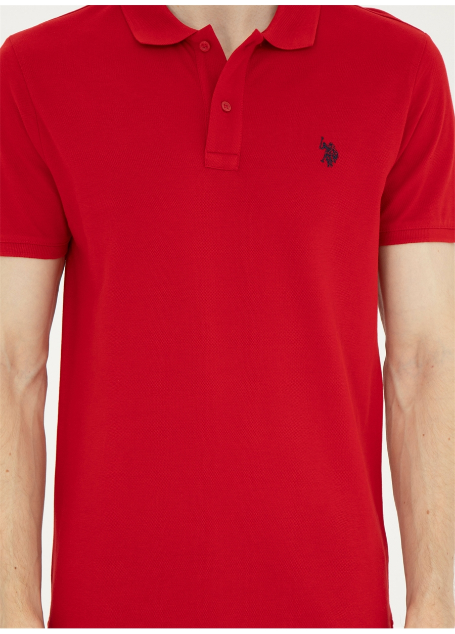 U.S. Polo Assn. Kırmızı Erkek Slim Fit Polo T-Shirt GTP04IY024_4