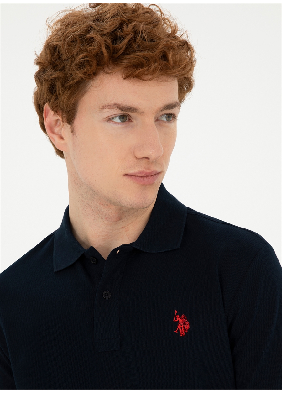 U.S. Polo Assn. Koyu Lacivert Erkek Slim Fit Polo T-Shirt GTP04IY024_1