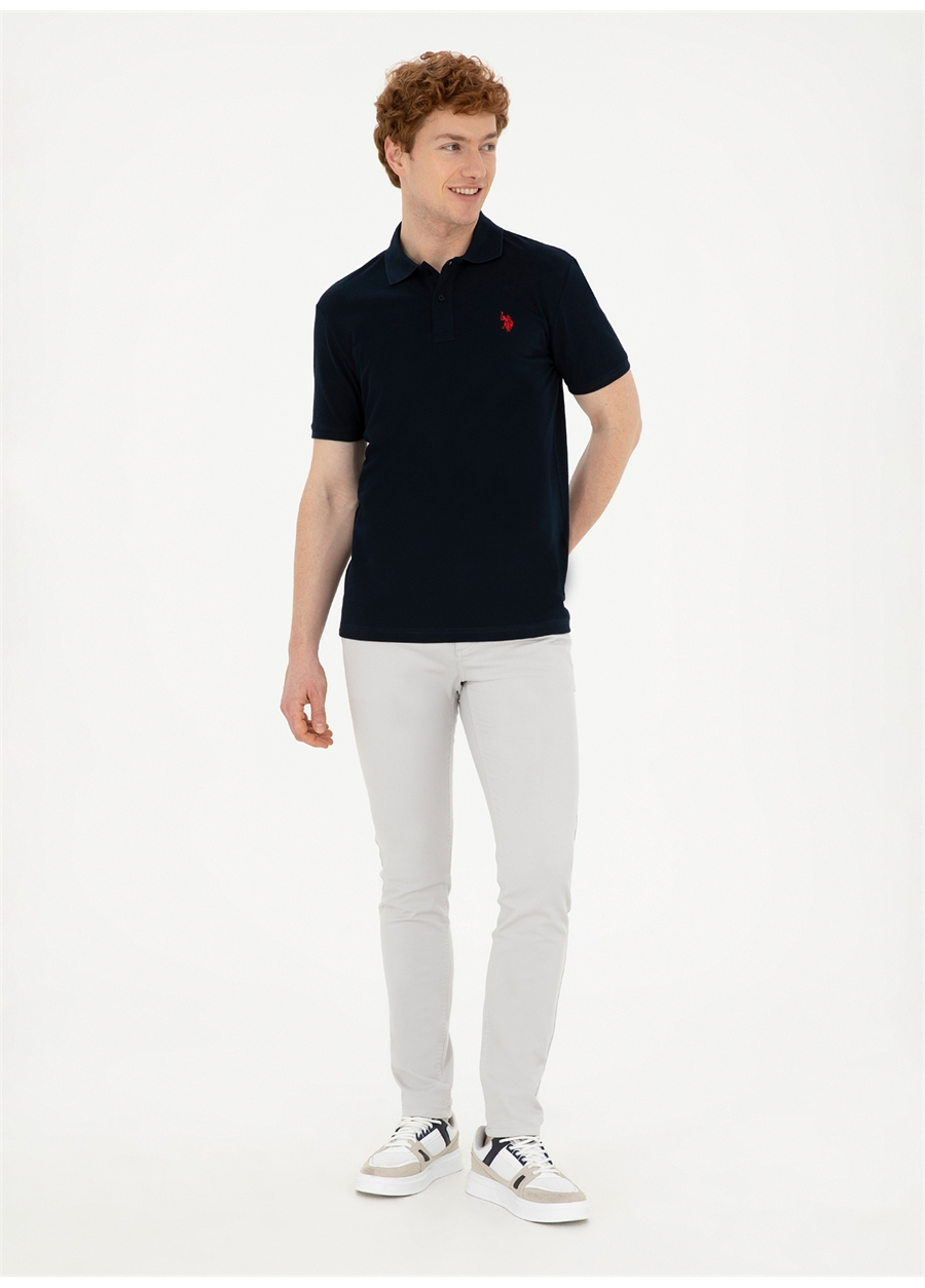 U.S. Polo Assn. Koyu Lacivert Erkek Slim Fit Polo T-Shirt GTP04IY024_3