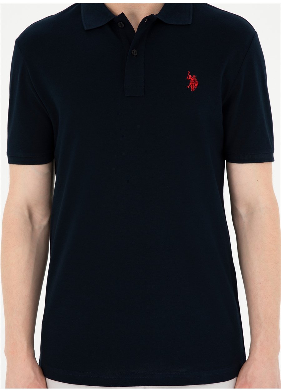 U.S. Polo Assn. Koyu Lacivert Erkek Slim Fit Polo T-Shirt GTP04IY024_5