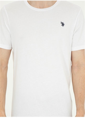 U.S. Polo Assn. Bisiklet Yaka Beyaz Erkek T-Shirt GTS01IY024_4