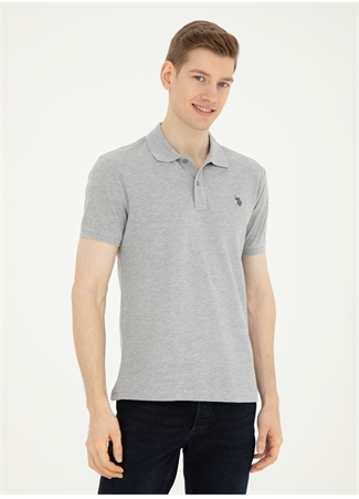 U.S. Polo Assn. Gri Melanj Erkek Slim Fit T-Shirt GTP04IY024_1