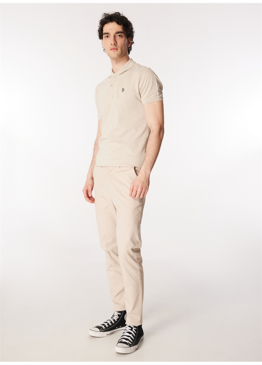 U.S. Polo Assn. Normal Bel Normal Paça Slim Fit Taş Erkek Pantolon KENLY_1