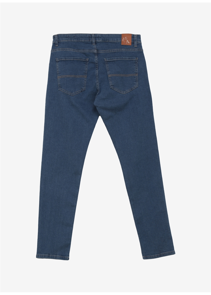 U.S. Polo Assn. Normal Bel Normal Paça Slim Fit Mavi Erkek Denim Pantolon MARCOS-U_1