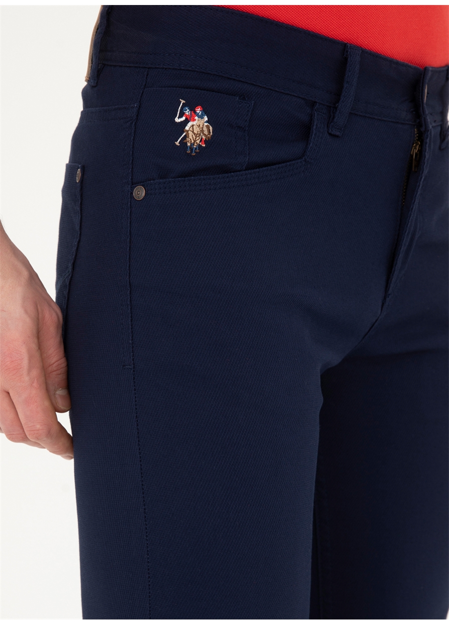 U.S. Polo Assn. Normal Bel Normal Paça Slim Fit Lacivert Erkek Pantolon MICHES_4