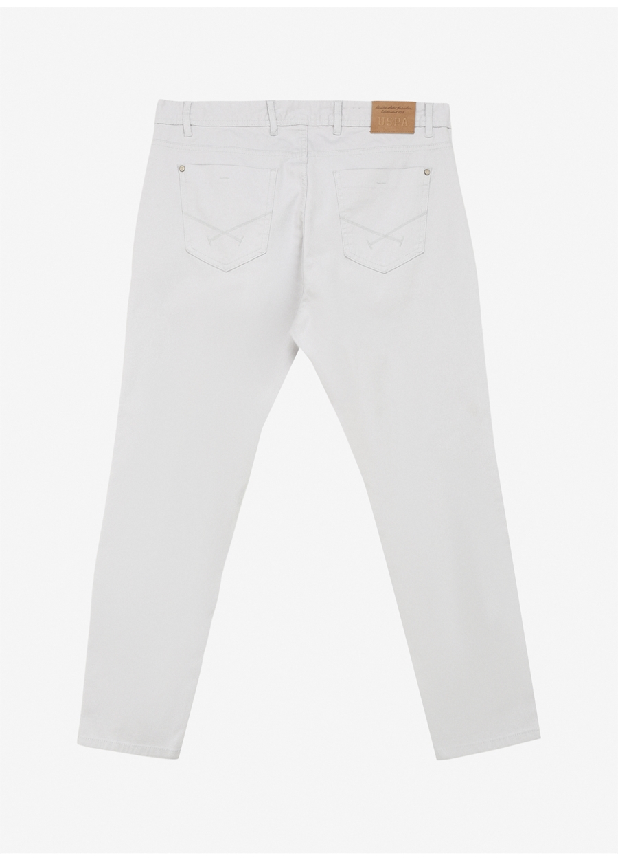 U.S. Polo Assn. Normal Bel Normal Paça Slim Fit Açık Gri Erkek Pantolon MICHES-Z_1