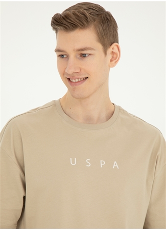 U.S. Polo Assn. Bisiklet Yaka Açık Haki Erkek T-Shirt NAVU_0