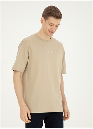 U.S. Polo Assn. Bisiklet Yaka Açık Haki Erkek T-Shirt NAVU_1