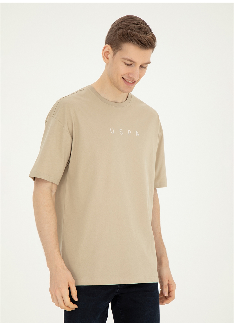 U.S. Polo Assn. Bisiklet Yaka Açık Haki Erkek T-Shirt NAVU_1