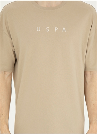 U.S. Polo Assn. Bisiklet Yaka Açık Haki Erkek T-Shirt NAVU_4