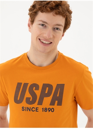 U.S. Polo Assn. Bisiklet Yaka Kiremit Erkek T-Shirt TEVER_1