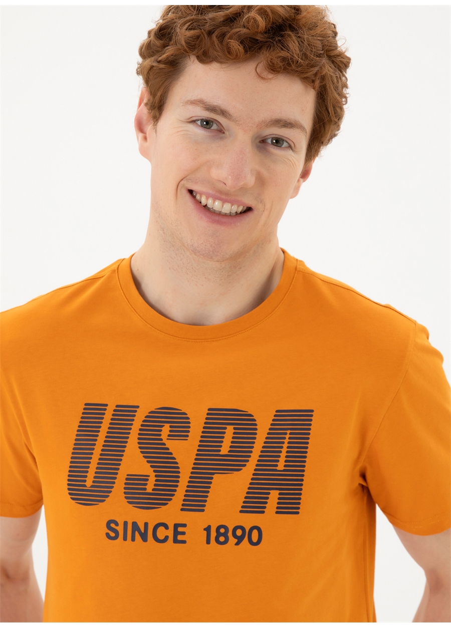 U.S. Polo Assn. Bisiklet Yaka Kiremit Erkek T-Shirt TEVER_1