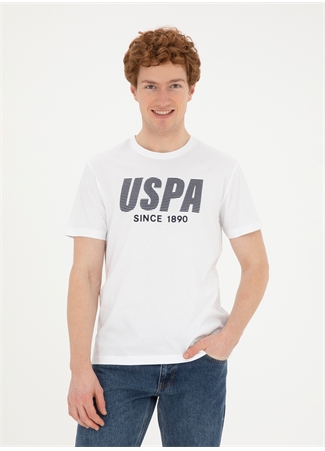 U.S. Polo Assn. Bisiklet Yaka Beyaz Erkek T-Shirt TEVER_2