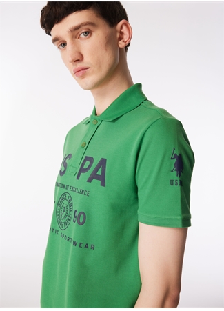 U.S. Polo Assn. Yeşil Erkek Slim Fit T-Shirt T-MANCA_0