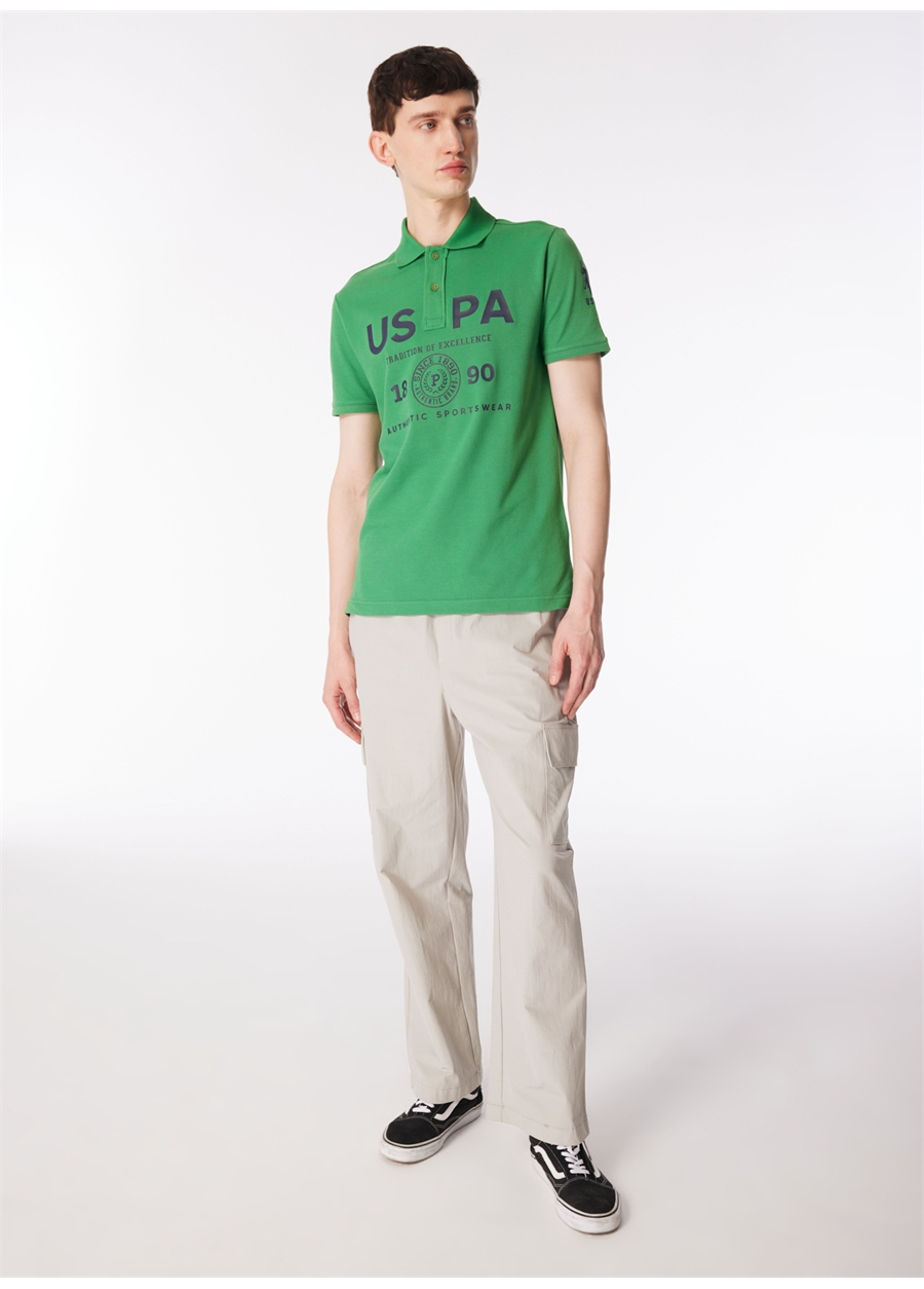 U.S. Polo Assn. Yeşil Erkek Slim Fit T-Shirt T-MANCA_1