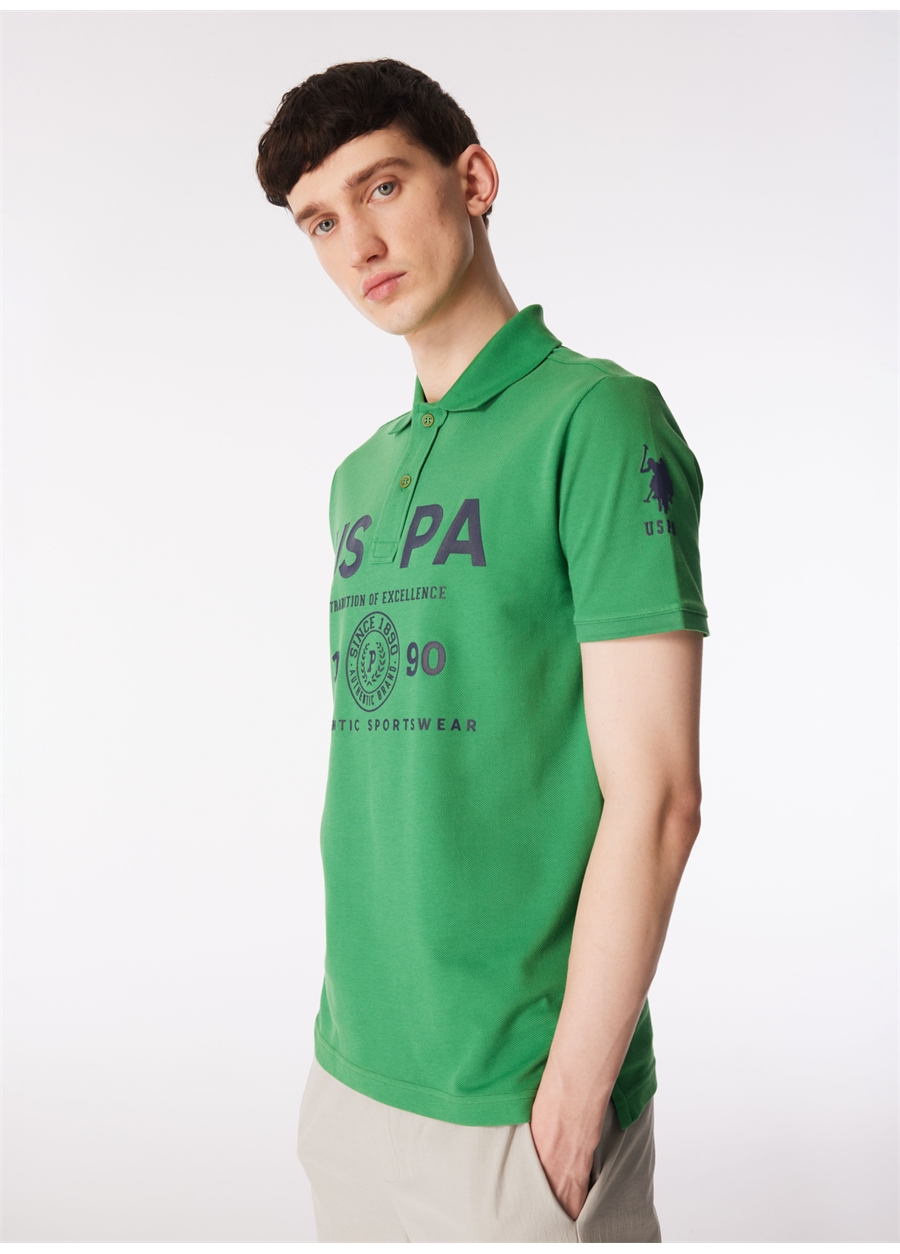 U.S. Polo Assn. Yeşil Erkek Slim Fit T-Shirt T-MANCA_2