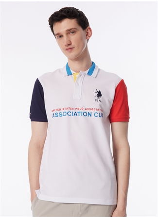 U.S. Polo Assn. Beyaz Erkek Slim Fit T-Shirt T-NUSYA_2