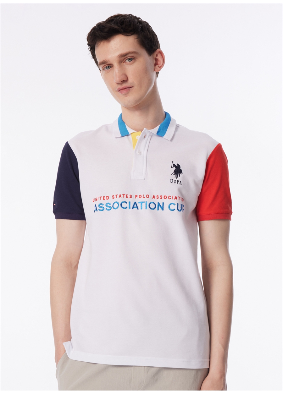 U.S. Polo Assn. Beyaz Erkek Slim Fit T-Shirt T-NUSYA_2