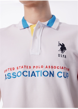 U.S. Polo Assn. Beyaz Erkek Slim Fit T-Shirt T-NUSYA_3