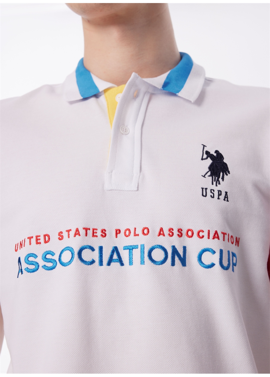 U.S. Polo Assn. Beyaz Erkek Slim Fit T-Shirt T-NUSYA_3