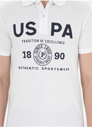 U.S. Polo Assn. Beyaz Erkek Slim Fit T-Shirt T-MANCA_5