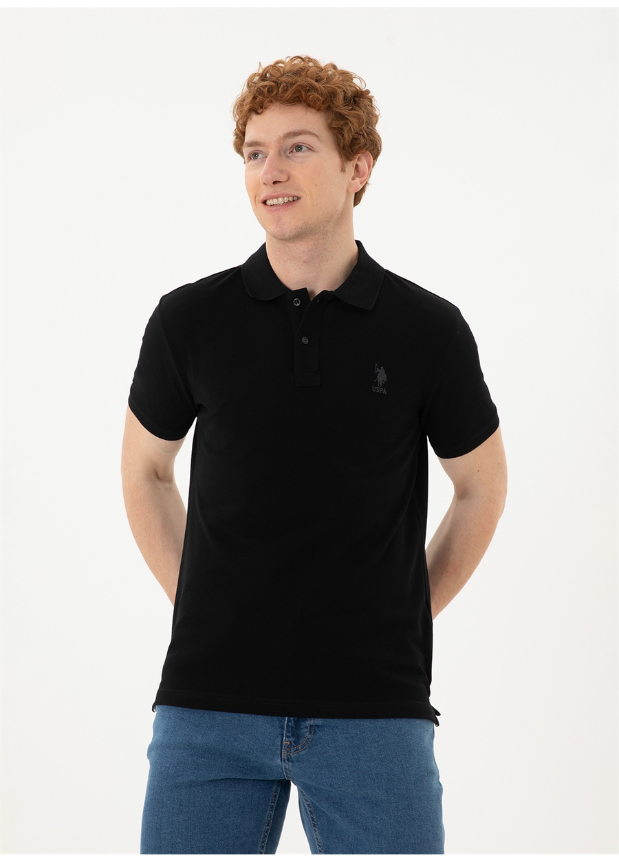 U.S. Polo Assn. Siyah Erkek Slim Fit T-Shirt TP04IY024_2