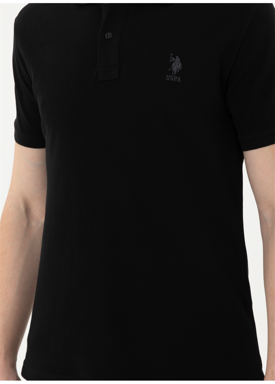 U.S. Polo Assn. Siyah Erkek Slim Fit T-Shirt TP04IY024_5