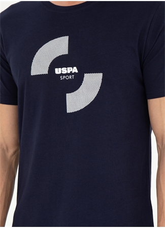 U.S. Polo Assn. Bisiklet Yaka Lacivert Erkek T-Shirt YAMO_4