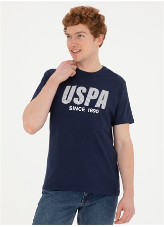 U.S. Polo Assn. Bisiklet Yaka Lacivert Erkek T-Shirt TEVER_2