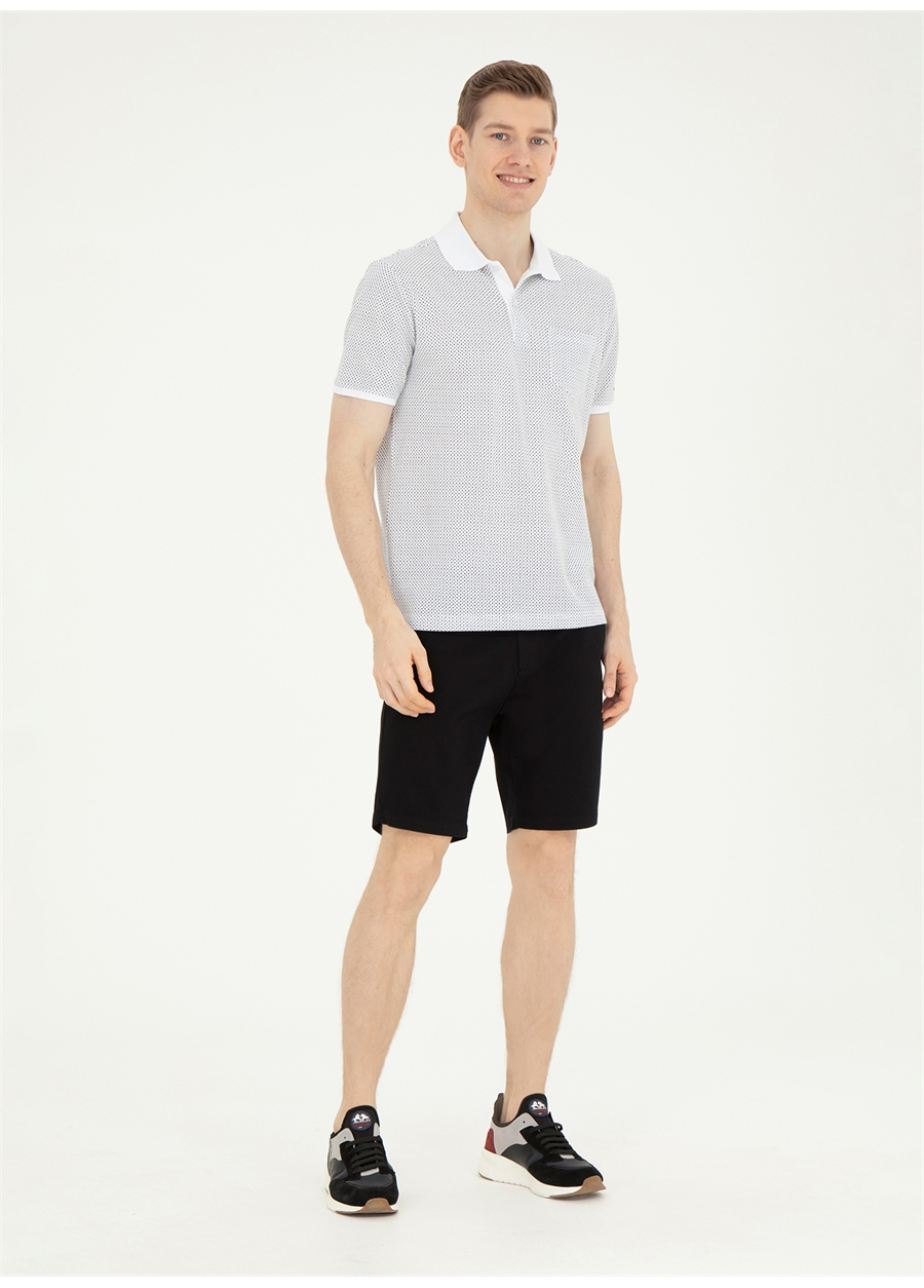 U.S. Polo Assn. Normal Bel Regular Fit Siyah Erkek Bermuda Şort DESTA24Y_1