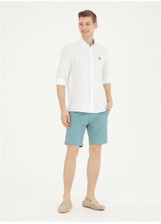 U.S. Polo Assn. Normal Bel Regular Fit Koyu Mint Erkek Bermuda Şort DESTA24Y_1