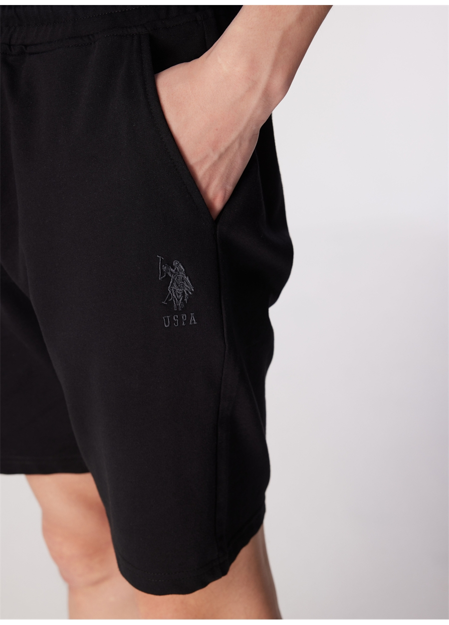 U.S. Polo Assn. Siyah Erkek Sweat Şort PARMEIY024_3